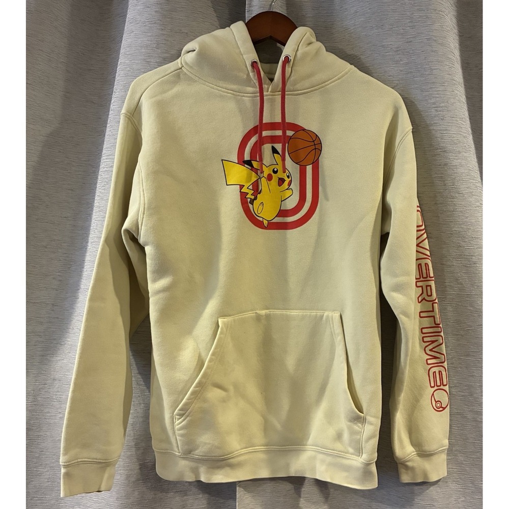 Pokemon X Overtime Collab Pikachu Hoodie Size Small Yellow